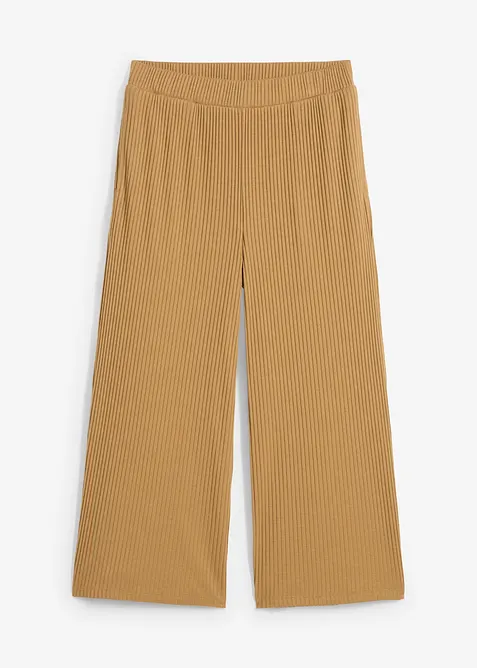 Pantalon en jersey côtelé à taille élastiquée, bonprix