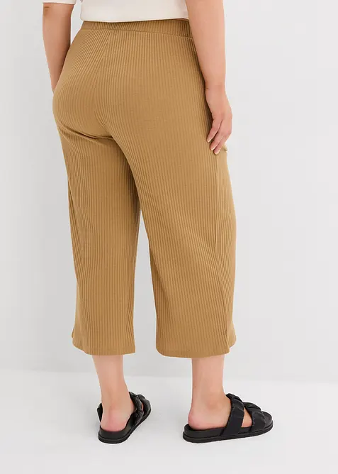 Pantalon en jersey côtelé à taille élastiquée, bonprix