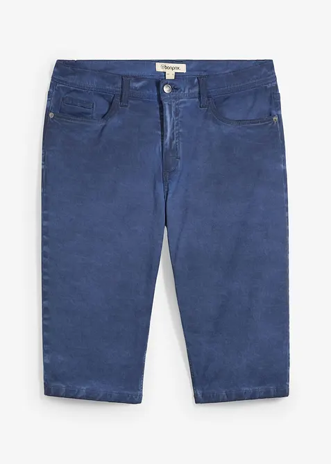 Bermuda long en toile d&eacute;lav&eacute;e, regular, bonprix