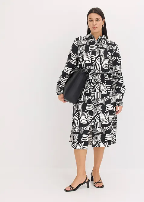 Robe-chemise légère en lin majoritaire, bonprix