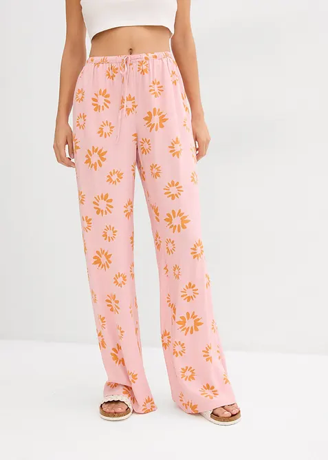 Pantalon taille élastiquée en viscose douce, bonprix