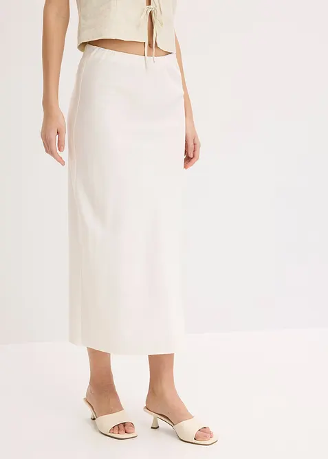 Jupe midi en satin, bonprix