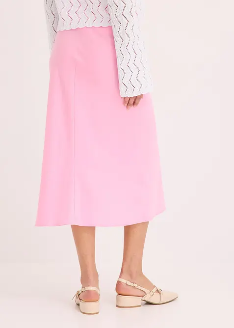 Jupe midi en satin, bonprix