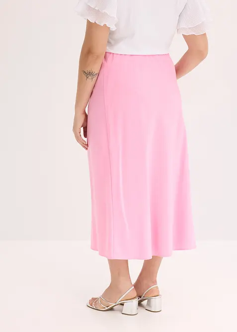 Jupe midi en satin, bonprix