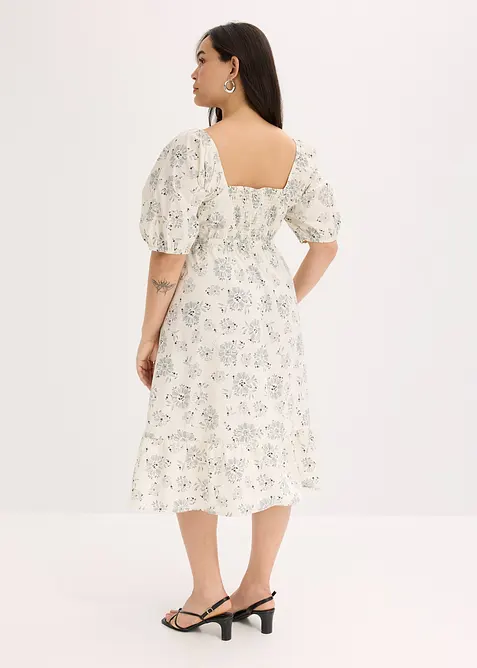 Robe midi à manches bouffantes, bonprix
