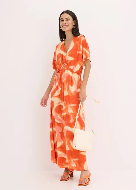 Robe longue à imprimé batik, en viscose douce et extensible, bonprix