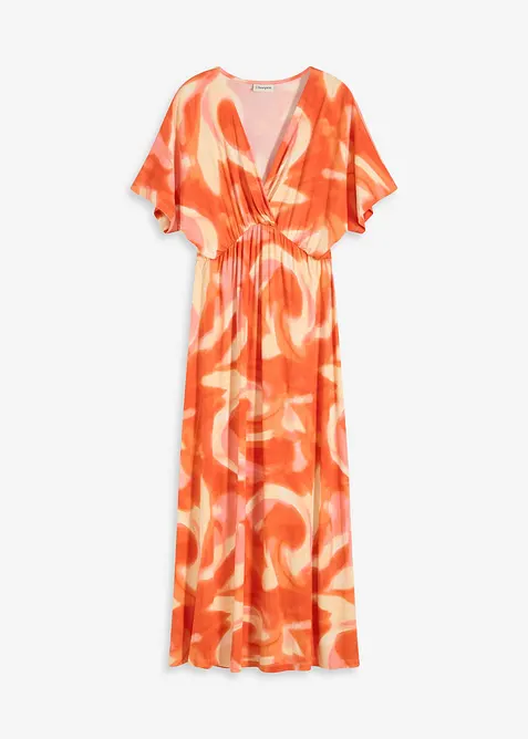 Robe longue à imprimé batik, en viscose douce et extensible, bonprix