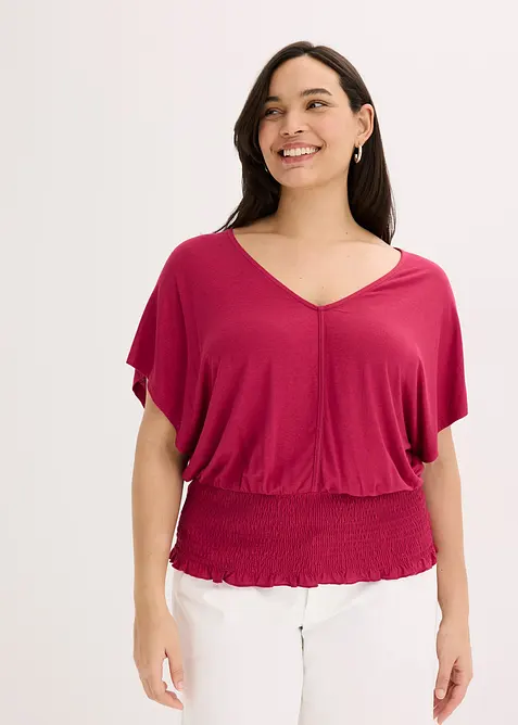 T-shirt à base smockée, bonprix