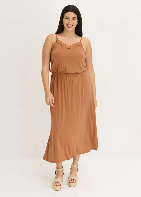 Robe en jersey avec dentelle, bonprix