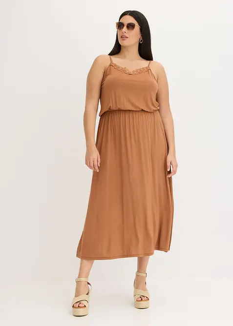 Robe en jersey avec dentelle, bonprix