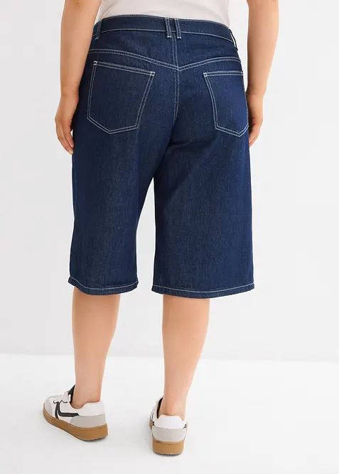 Bermuda en jean taille mi-haute, peu extensible, bonprix