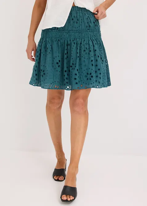 Mini-jupe en broderie anglaise, bonprix