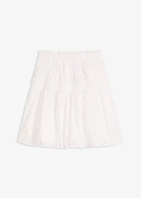 Mini-jupe en broderie anglaise, bonprix