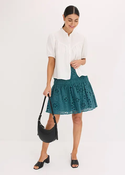 Mini-jupe en broderie anglaise, bonprix