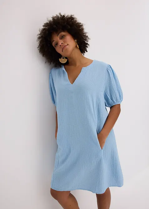 Robe courte en gaze de coton, bonprix