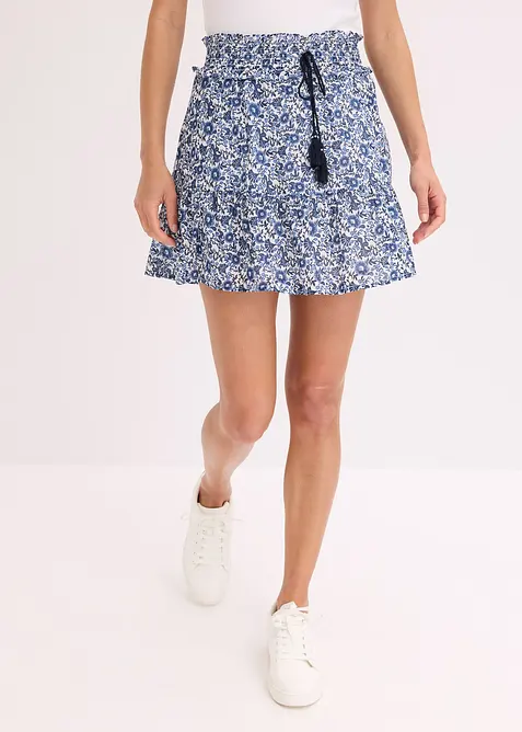 Mini-jupe bohème en coton léger, bonprix