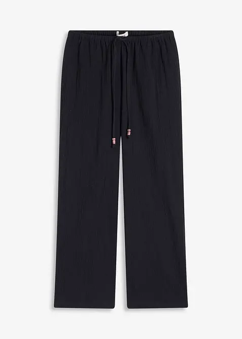 Pantalon large et texturé, bonprix