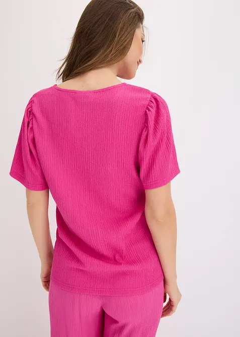 T-shirt en crêpe texturé, bonprix