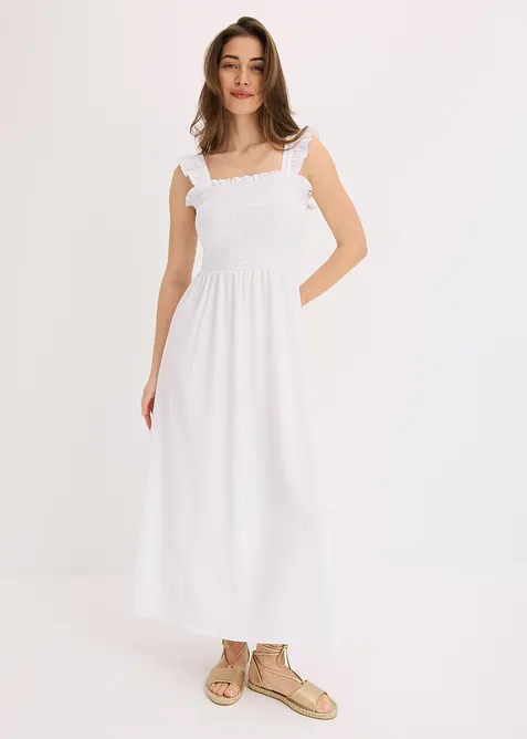 Robe en jersey avec détail smocké, bonprix