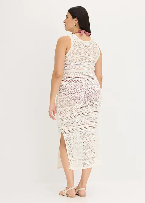 Robe longue aspect crochet, bonprix