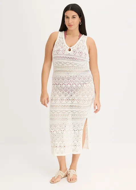 Robe longue aspect crochet, bonprix