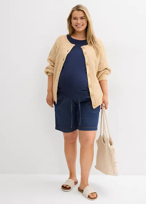 Short de grossesse léger en denim extensible, bonprix