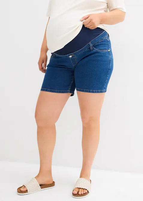 Short de grossesse en coton denim extensible, bonprix