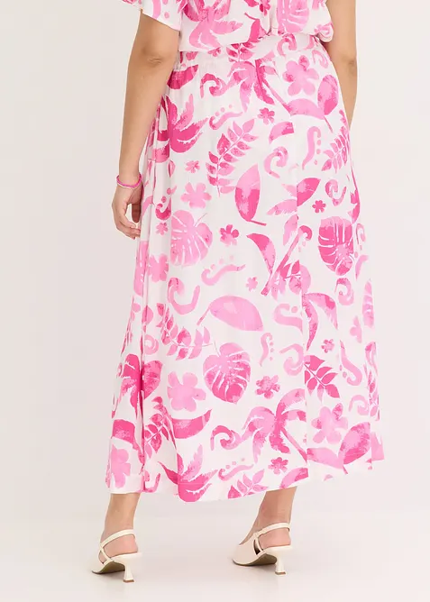 Jupe longue en viscose texturée, bonprix