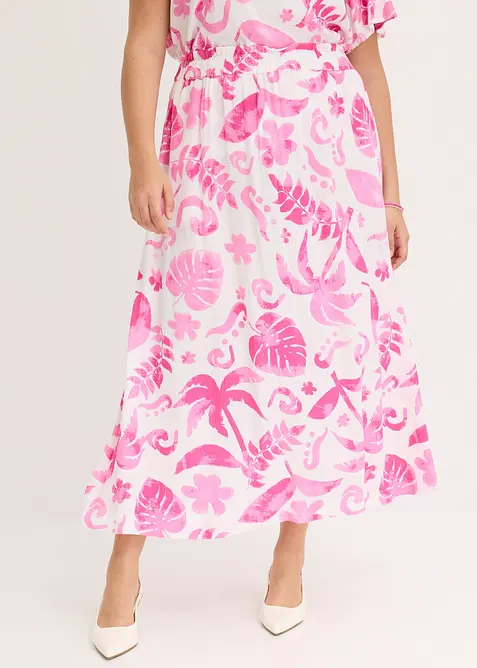 Jupe longue en viscose texturée, bonprix