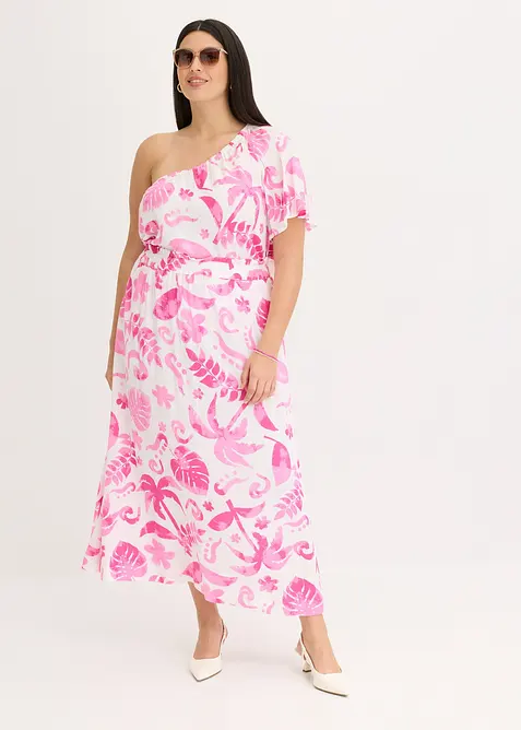 Jupe longue en viscose texturée, bonprix