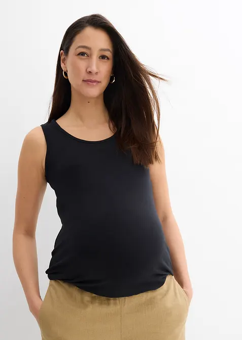 Lot de 2 tops de grossesse et d’allaitement en coton, bonprix