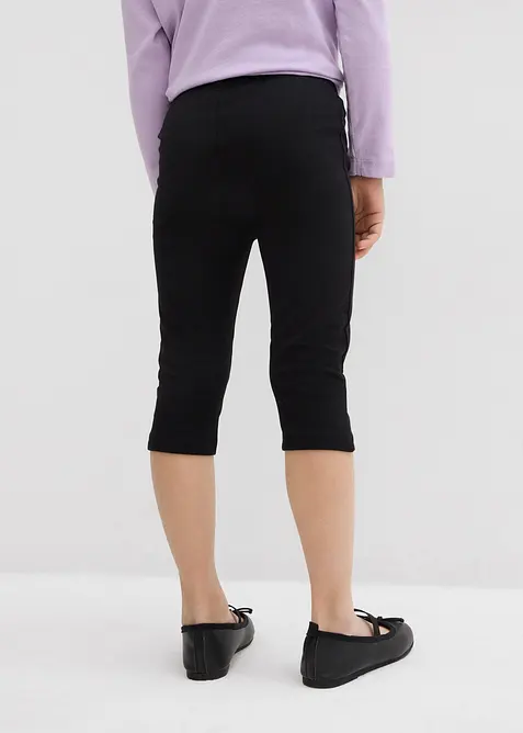 Lot de 2 leggings corsaire en coton mélangé extensible, bonprix