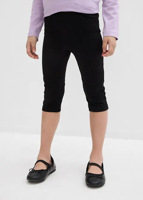 Lot de 2 leggings corsaire en coton mélangé extensible, bonprix