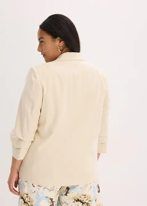 Blazer manches 3/4 ample en viscose, bonprix