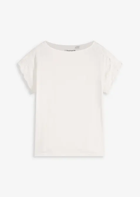 T-shirt en viscose avec dentelle, bonprix