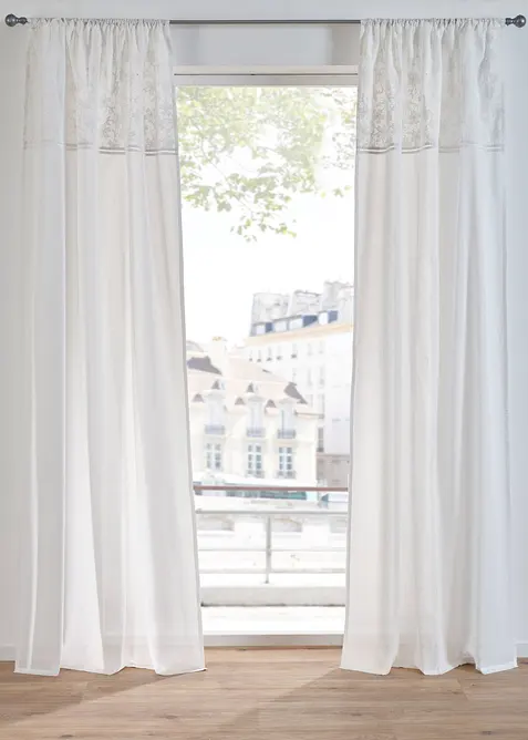 Rideau en coton avec broderie (1 pce), bonprix