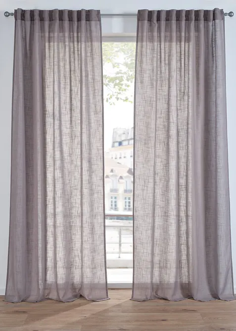 Rideau aspect lin normal et extra large (1 pce), bonprix