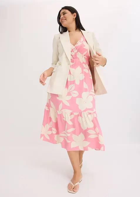 Robe &agrave; fines bretelles en viscose fluide, bonprix