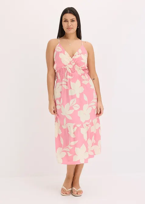 Robe &agrave; fines bretelles en viscose fluide, bonprix