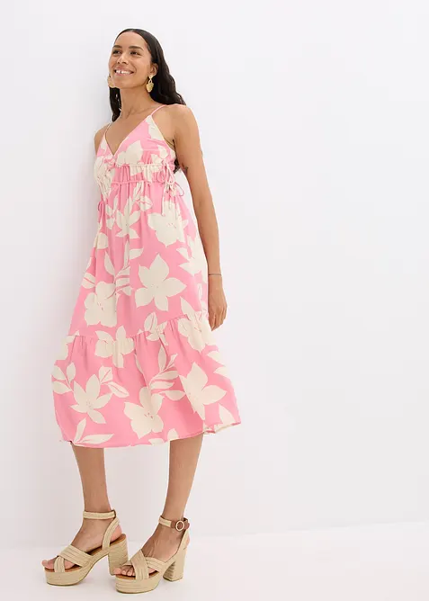 Robe &agrave; fines bretelles en viscose fluide, bonprix