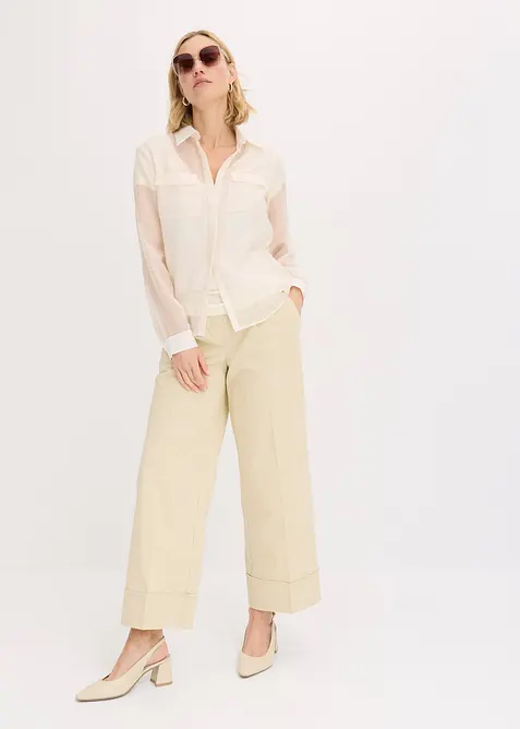 Chemisier transparent et texturé, bonprix