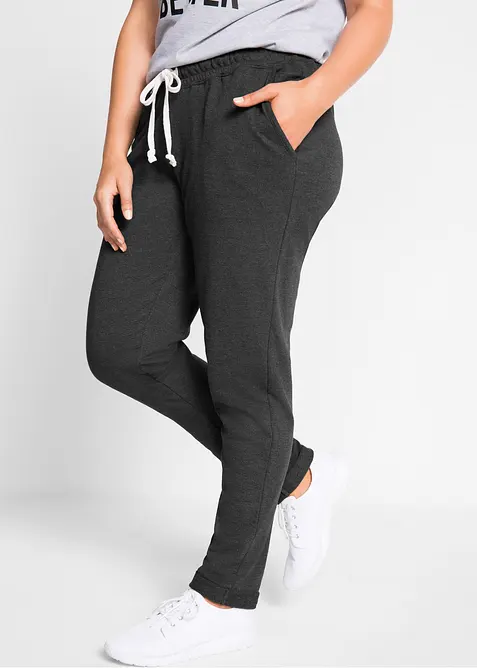 Pantalon en molleton, taille élastiquée, bonprix