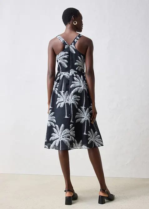 Robe midi en ramie, bonprix