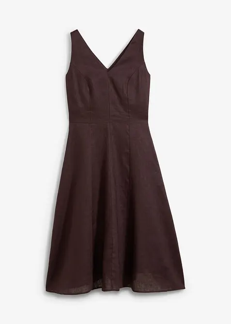 Robe midi 100% lin, bonprix