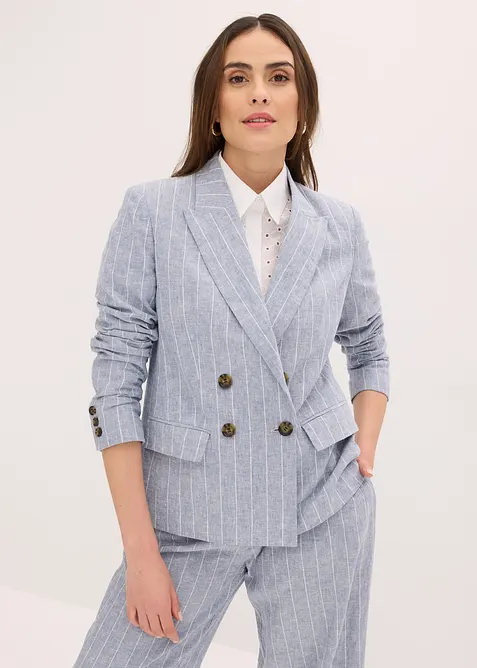 Blazer en lin majoritaire, bonprix