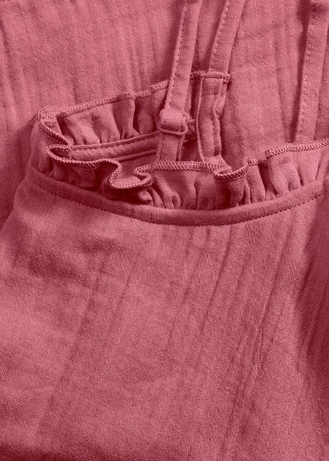 Pyjashort en gaze de coton douce avec top à fines bretelles, bonprix