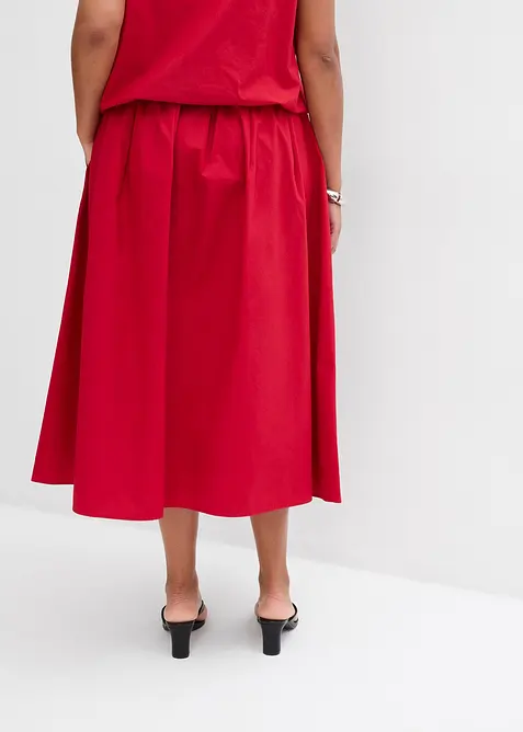 Jupe midi 100% coton, bonprix