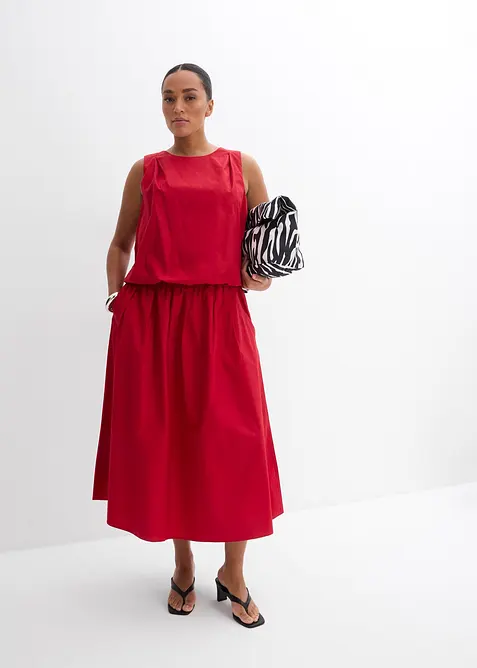 Jupe midi 100% coton, bonprix