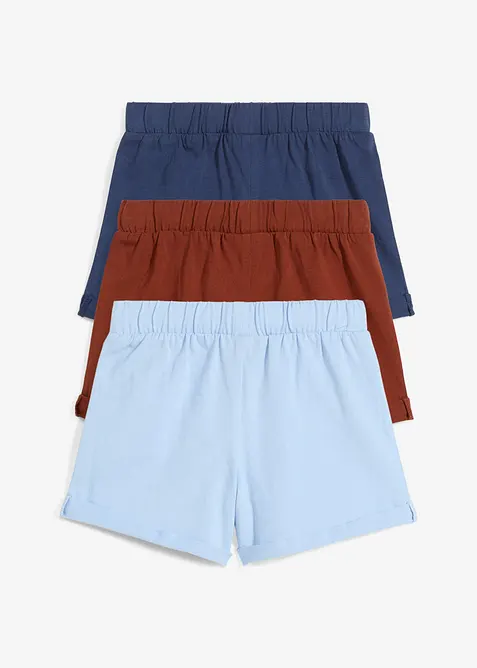 Lot de 3 shorts bébé en jersey 100% coton, bonprix