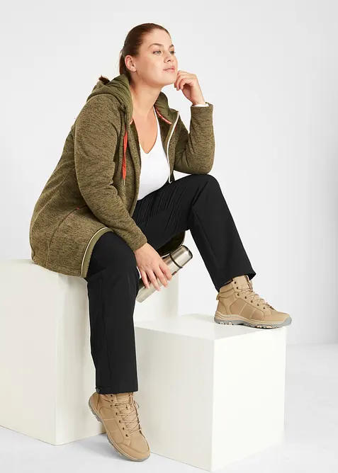 Pantalon softshell extensible à poches, déperlant, bonprix